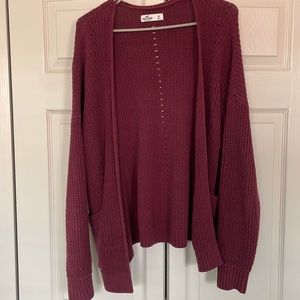 Hollister Maroon Cardigan